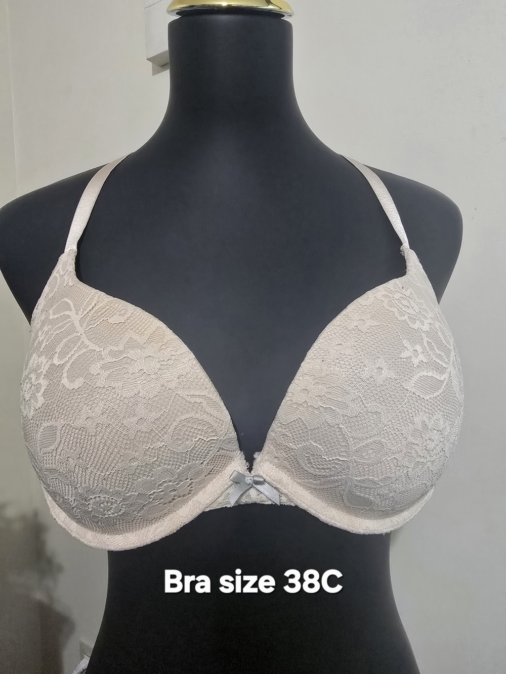 Lace Push-Up Bra in Light Pink - 38C
